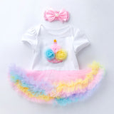 Baby Girl Clothes TUTU Short Sleeve Romper Dress Princess Girls Clothing Sets Cotton Multi-Color Summer Style