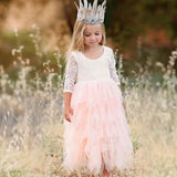 Little Girls Summer Dress for Kids Princess Birthday Party Gown Lace Sling Tutu