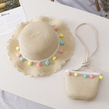 Kids Girls Hats New Fashion Summer Lace Flowers Caps Breathable Straw Hat Elegant Sunhat Lovely Baby Bonnet