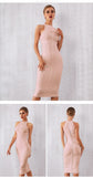 New Summer White Women Bodycon Bandage Dress Elegant Tank Sexy Sleeveless Club Celebrity Evening Runway Party Dresses