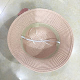 New Children Straw Hats Leisure Ribbon Bow Hat Outdoors Anti-UV Sun Hat For Girls