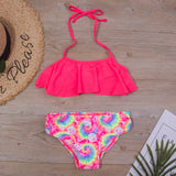 Children Girls Bikini Set Two-Pieces Swimming Suit Summer Halter Kids Girl Swimwear