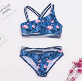 Children Girls Bikini Set Two-Pieces Swimming Suit Summer Halter Kids Girl Swimwear