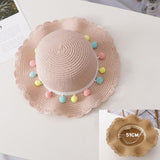 Kids Girls Hats New Fashion Summer Lace Flowers Caps Breathable Straw Hat Elegant Sunhat Lovely Baby Bonnet