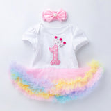 Baby Girl Clothes TUTU Short Sleeve Romper Dress Princess Girls Clothing Sets Cotton Multi-Color Summer Style