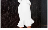 New Autumn Winter Women Apricot Bodycon Bandage Dress Sexy Mermaid Long Sleeve Lady Club Celebrity Runway Party Dress