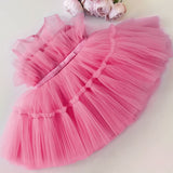 Baby Clothes for Girls Toddler Kids Wedding Princess Gown Girl Elegant Birthday Dress Tulle Bridesmaid Evening Party Dresses