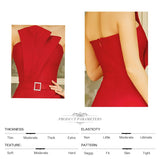 Women Red Ruffles Bandage Dress New Summer Sexy Strapless Sleeveless Diamonds Midi Club Evening Party Outfits Dresses