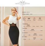 New Summer Tank Bodycon Club Bandage Dress Women Sexy Sleeveless Black Lace Midi Celebrity Evening Runway Party Dress