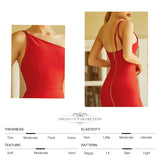 One Shoulder Women Club Wear Bandage Dress New Summer Sexy Sleeveless Backless Midi Bodycon Celebrity Party Dress