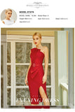 Women Red Ruffles Bandage Dress New Summer Sexy Strapless Sleeveless Diamonds Midi Club Evening Party Outfits Dresses