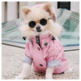 Fashion Pet Clothes Raincoat For Pet Dogs Larger Fat Dogs Clothes Bulldogs Coats  Waterproof