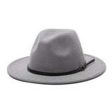 Winter fedora hats for women fashion Flat wide Brim Wool Felt Jazz Fedora Hats