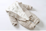 Thick Warm Infant Baby Rompers Winter Clothes Newborn Baby Boy Girl Knitted Sweater Jumpsuit Hooded Kid Toddler Outerwear