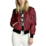 Windbreaker Women Jacket Coats Long Sleeve Basic Jackets Bomber Thin Jacket