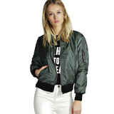 Windbreaker Women Jacket Coats Long Sleeve Basic Jackets Bomber Thin Jacket