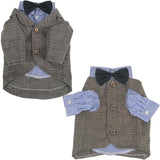 Sack Suit Woollen Coat and Vest Dog Clothes Wedding Party Suits For Small Dogs