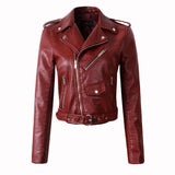 New Arrival brand Winter Autumn Motorcycle leather jackets women leather coat  slim PU jacket Leather