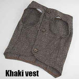 Sack Suit Woollen Coat and Vest Dog Clothes Wedding Party Suits For Small Dogs