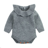 Baby Boy Girl Autumn Winter Clothes Long Sleeve Solid Color Knitted Warm Romper Jumpsuit Newborn Clothes