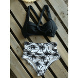 Sexy High Waist Bikinis New Halter Swimwear Women Swimsuit Female Bikini Set Print