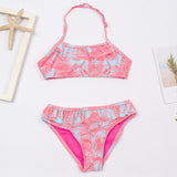 Children Girls Bikini Set Two-Pieces Swimming Suit Summer Halter Kids Girl Swimwear