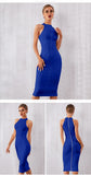 New Summer White Women Bodycon Bandage Dress Elegant Tank Sexy Sleeveless Club Celebrity Evening Runway Party Dresses