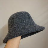 Autumn Winter Wool Bucket Hat Women Fashion Vintage Fisherman Hats