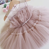 Baby Clothes for Girls Toddler Kids Wedding Princess Gown Girl Elegant Birthday Dress Tulle Bridesmaid Evening Party Dresses