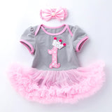 Baby Girl Clothes TUTU Short Sleeve Romper Dress Princess Girls Clothing Sets Cotton Multi-Color Summer Style