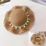 Kids Girls Hats New Fashion Summer Lace Flowers Caps Breathable Straw Hat Elegant Sunhat Lovely Baby Bonnet