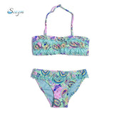 Children Girls Bikini Set Two-Pieces Swimming Suit Summer Halter Kids Girl Swimwear