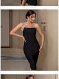 New Summer Spaghetti Strap Backless Bandage Dress For Women 2022 Sexy Diamonds Celebrity Club Evening Runway Party Dresses