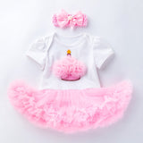 Baby Girl Clothes TUTU Short Sleeve Romper Dress Princess Girls Clothing Sets Cotton Multi-Color Summer Style