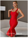 New Summer Women Black Bandage Dress Sexy Spaghetti Strap Sleeveless Bodycon Club Celebrity Evening Party Lady Dress