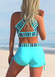 Two Pieces Swimsuit Women With Skirt High Waist Swimwear Female Push Up Bathing Suit