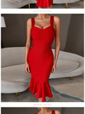 New Summer Women Black Bandage Dress Sexy Spaghetti Strap Sleeveless Bodycon Club Celebrity Evening Party Lady Dress