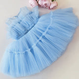 Baby Clothes for Girls Toddler Kids Wedding Princess Gown Girl Elegant Birthday Dress Tulle Bridesmaid Evening Party Dresses