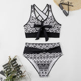 Two Pieces Swimsuit Women With Skirt High Waist Swimwear Female Push Up Bathing Suit