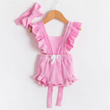 Summer Princess Baby Girl Clothes Sweet Newborn Clothing Pink Tops and Shorts Outfits 2PCS For Kids 3M -24 Months Baby Clothing