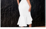 New Summer White Off Shoulder Women Bodycon Bandage Dress Sexy Short Sleeve Celebrity Evening Runway Club Party Dress