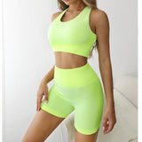 2 Piece Yoga Set Sportswear Fitness Gym Suit Vital Seamless Sport Yoga Set High Waist Shorts