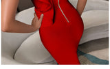 New Summer Women Bandage Dress Sexy One Shoulder Ruffles Bodycon Club Dresses Vestidos Celebrity Evening Party Dress