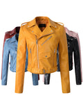 New Arrival brand Winter Autumn Motorcycle leather jackets women leather coat  slim PU jacket Leather