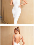 New Summer Spaghetti Strap Backless Bandage Dress For Women 2022 Sexy Diamonds Celebrity Club Evening Runway Party Dresses