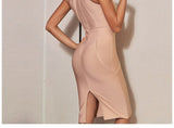 Elegant Summer Women Bandage Dress Fashion Lady Sexy Pink Mesh Tank Sleeveless Casual Club Party Streetwear Dress Vestidos