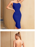 New Summer Spaghetti Strap Backless Bandage Dress For Women 2022 Sexy Diamonds Celebrity Club Evening Runway Party Dresses