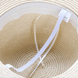 New Simple Foldable Wide Brim Floppy Girls Straw Hat Sun Hat