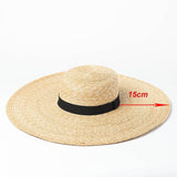 Big Brim Straw Hats For Women Summer Oversized Beach Hat UV Protection