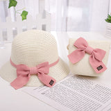 New Children Straw Hats Leisure Ribbon Bow Hat Outdoors Anti-UV Sun Hat For Girls